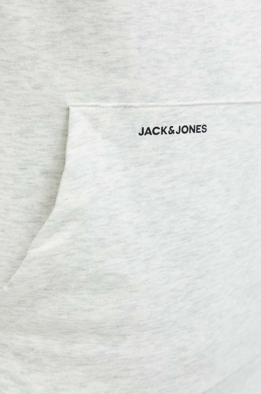 Jack & Jones Mikina pánská šedá barva s kapucí melanžová - Pepit.cz