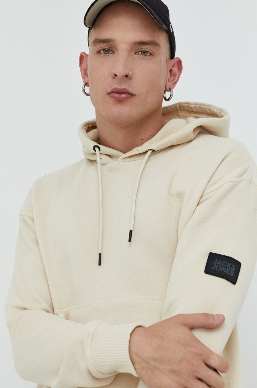 Jack & Jones Mikina Jcoclassic pánská béžová barva hladká - Pepit.cz