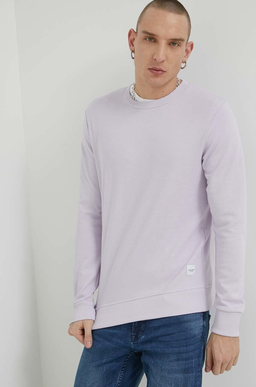 Jack & Jones Mikina JJEBASIC pánská fialová barva hladká 12181903 - Pepit.cz