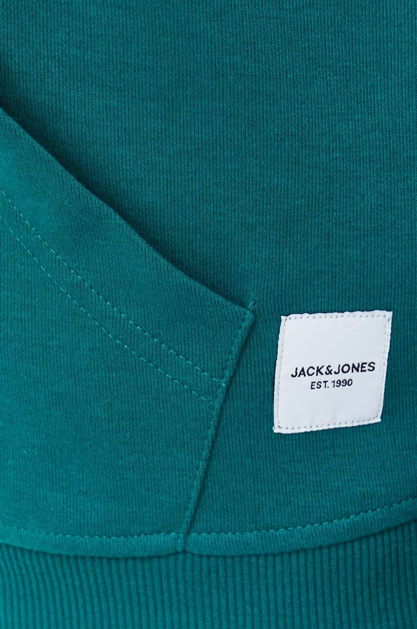 Jack & Jones Mikina JJEBASIC pánská zelená barva s kapucí hladká 12182537 - Pepit.cz