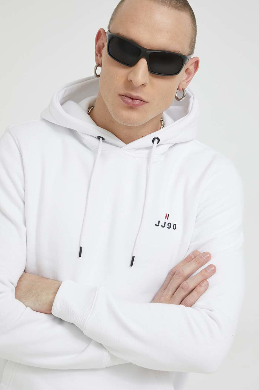 Jack & Jones Mikina JJEJOE pánská bílá barva s kapucí s potiskem 12223229 - Pepit.cz