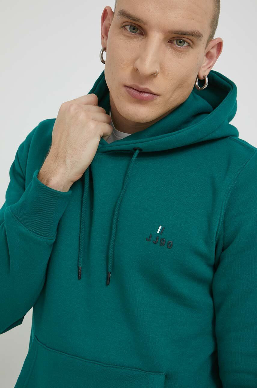 Jack & Jones Mikina JJEJOE pánská zelená barva s kapucí s potiskem 12223229 - Pepit.cz