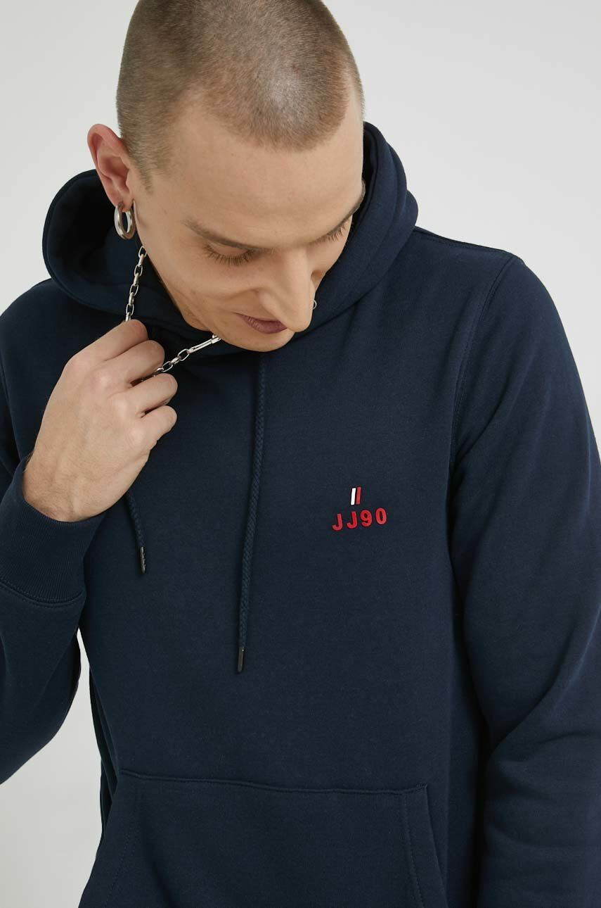 Jack & Jones Mikina JJEJOE pánská tmavomodrá barva s kapucí s potiskem 12223229 - Pepit.cz