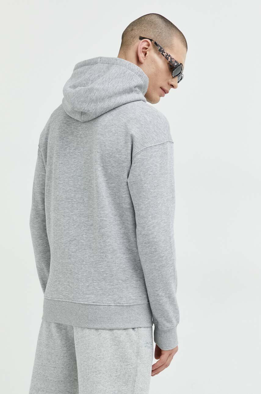 Jack & Jones Mikina JJESTAR pánská šedá barva s kapucí melanžová 12208157 - Pepit.cz