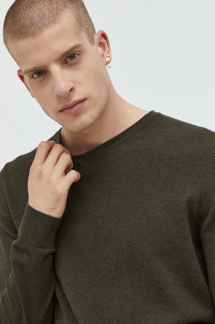 Jack & Jones Svetr pánský zelená barva lehký - Pepit.cz