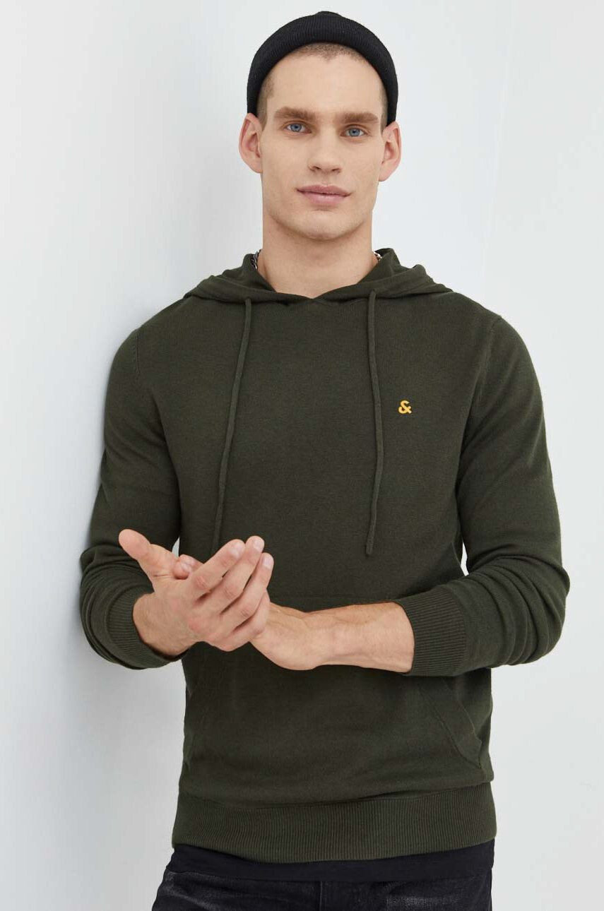 Jack & Jones Svetr pánský zelená barva lehký - Pepit.cz