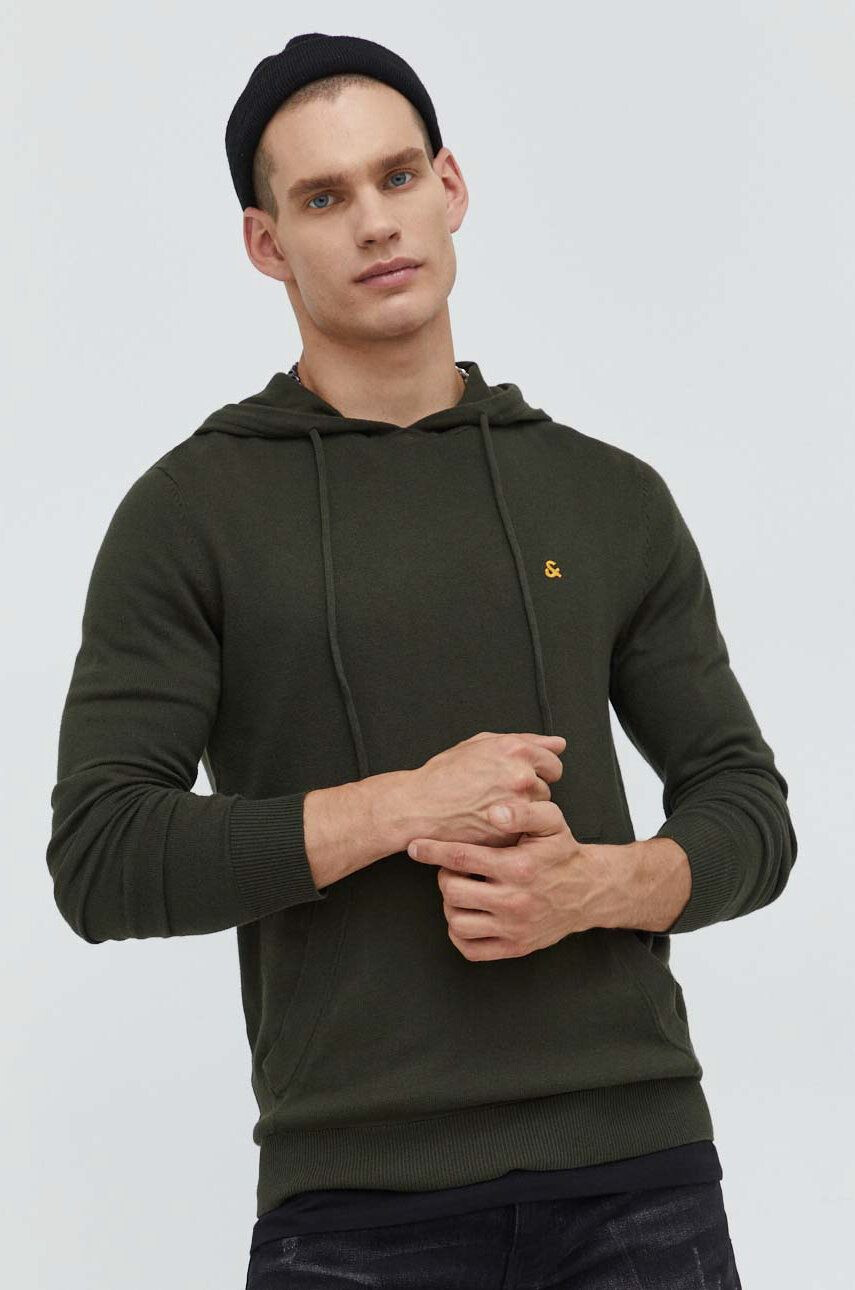 Jack & Jones Svetr pánský zelená barva lehký - Pepit.cz