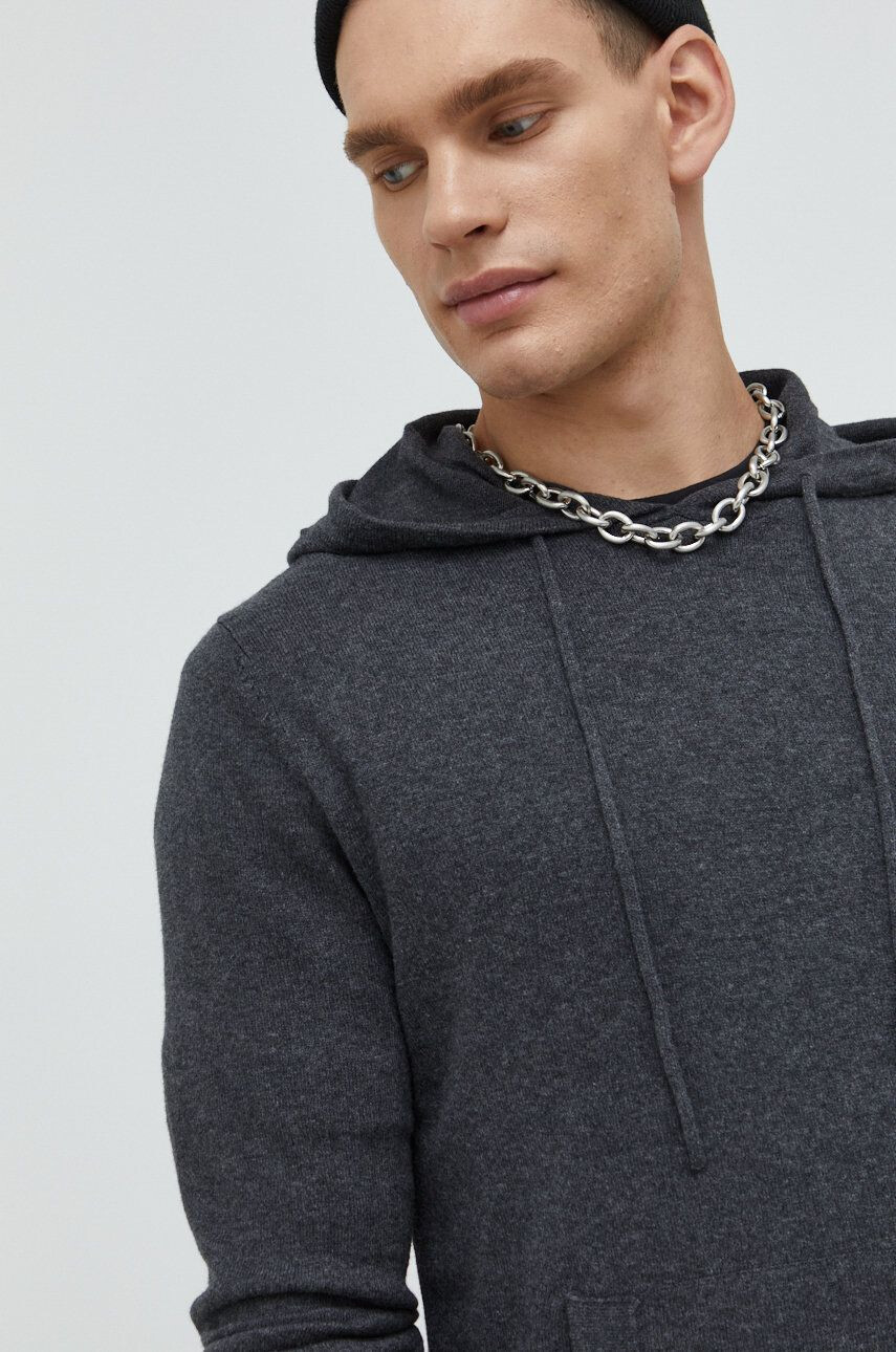 Jack & Jones Svetr pánský šedá barva lehký - Pepit.cz