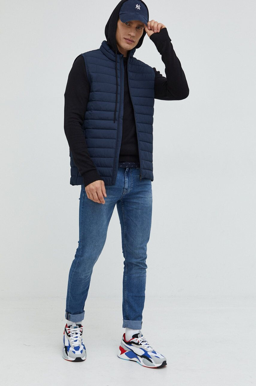 Jack & Jones Svetr pánský černá barva lehký - Pepit.cz