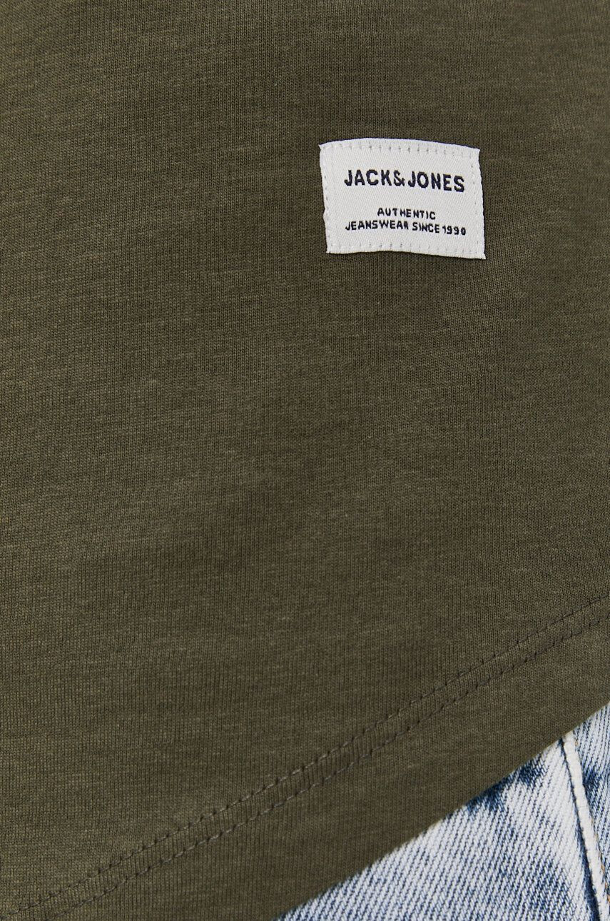 Jack & Jones Tričko zelená barva hladké - Pepit.cz