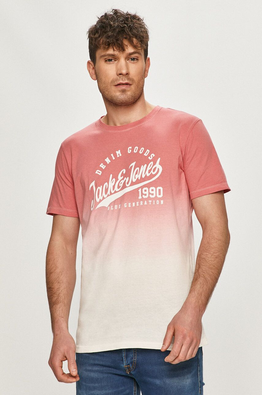 Jack & Jones Tričko růžová barva - Pepit.cz