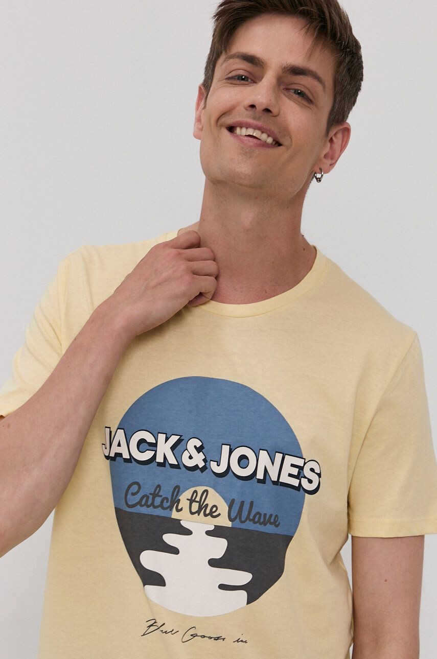 Jack & Jones Tričko pánský zelená barva hladký - Pepit.cz