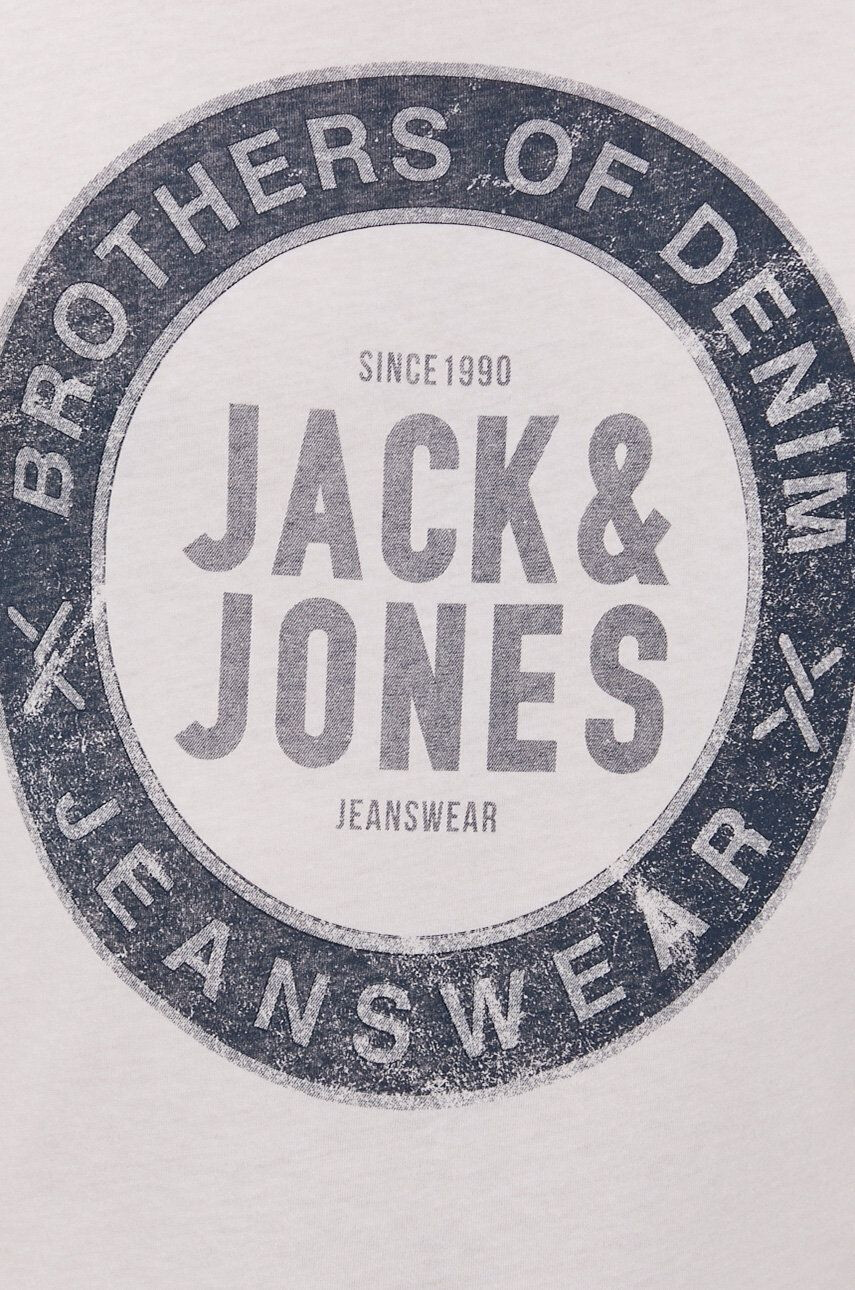 Jack & Jones Tričko pánský oranžová barva s potiskem - Pepit.cz