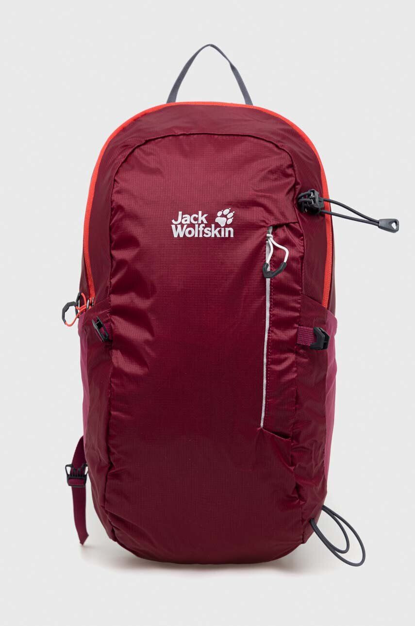 Jack Wolfskin Batoh Athmos Shape 16 vínová barva velký s potiskem - Pepit.cz