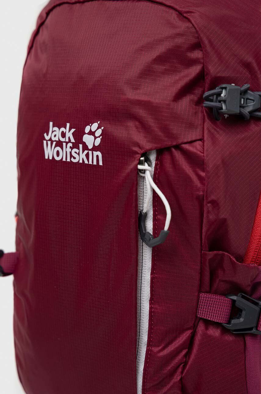 Jack Wolfskin Batoh Athmos Shape 16 vínová barva velký s potiskem - Pepit.cz