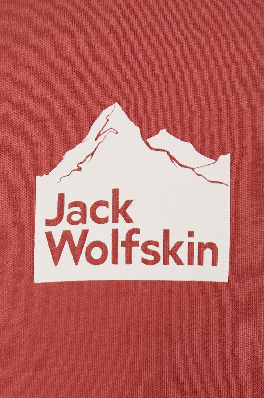 Jack Wolfskin Bavlněné tričko 10 vínová barva - Pepit.cz