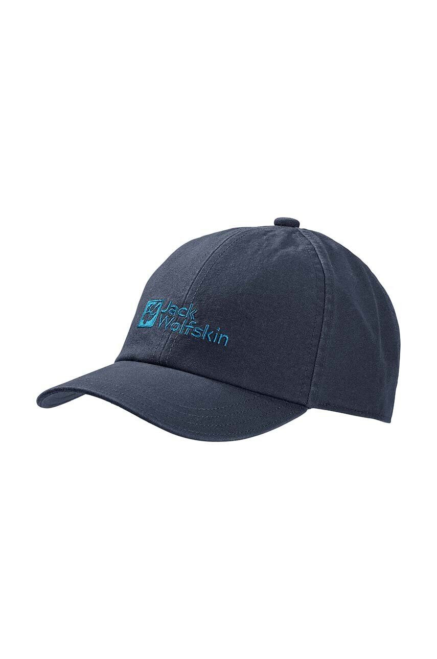 Jack Wolfskin Dětska čepice BASEBALL CAP K tmavomodrá barva s potiskem - Pepit.cz