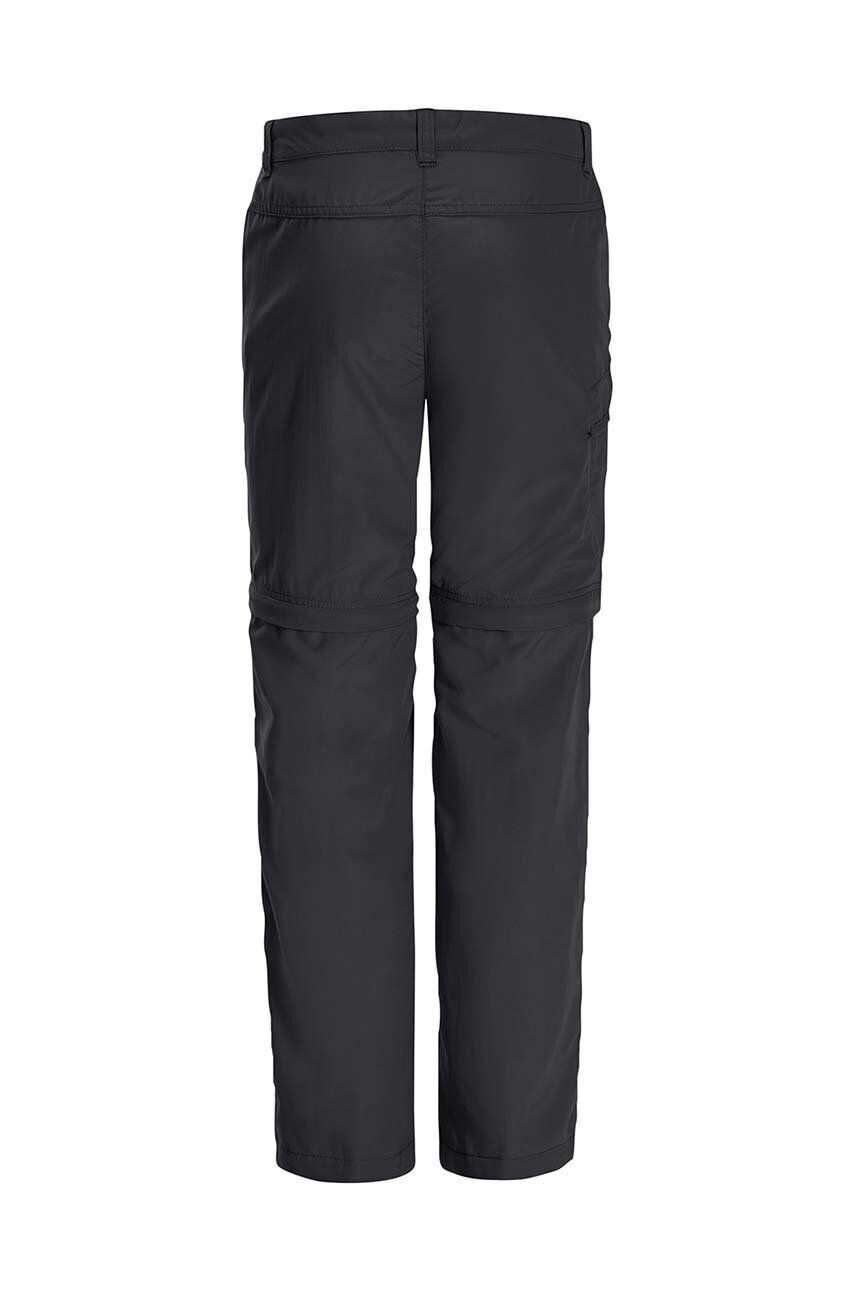 Jack Wolfskin Dětské kalhoty SAFARI ZIP OFF PANTS K černá barva - Pepit.cz