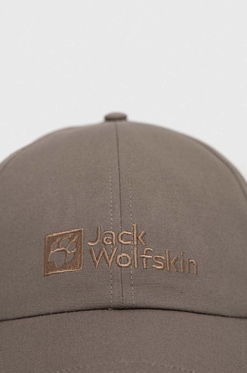 Jack Wolfskin Kšiltovka šedá barva s aplikací - Pepit.cz