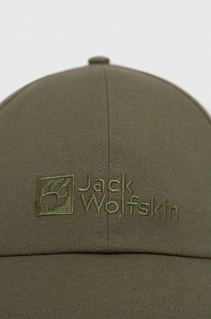 Jack Wolfskin Kšiltovka zelená barva s aplikací - Pepit.cz