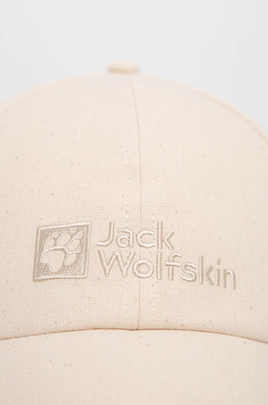 Jack Wolfskin Kšiltovka béžová barva s aplikací - Pepit.cz