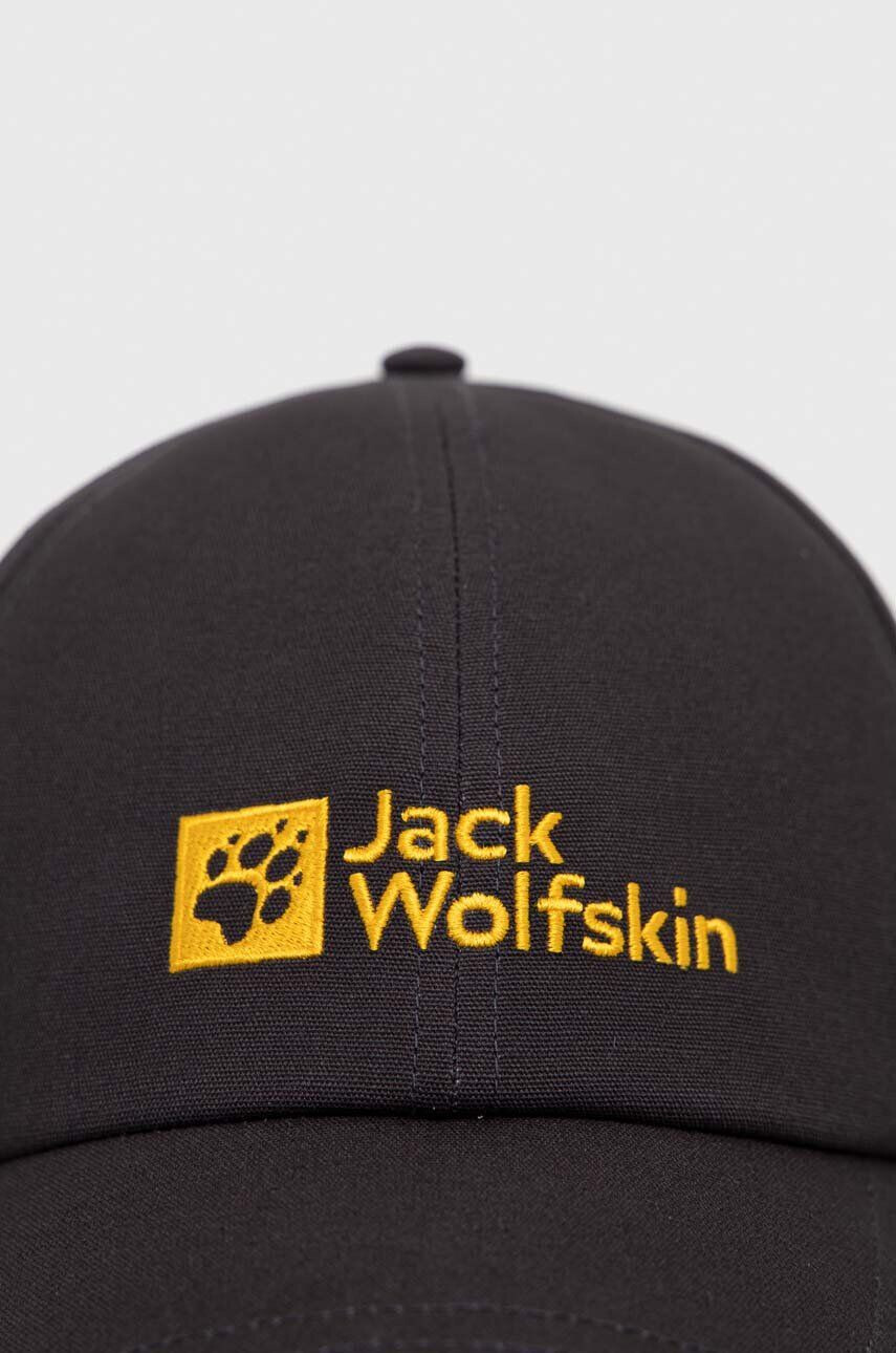 Jack Wolfskin Kšiltovka šedá barva s aplikací - Pepit.cz