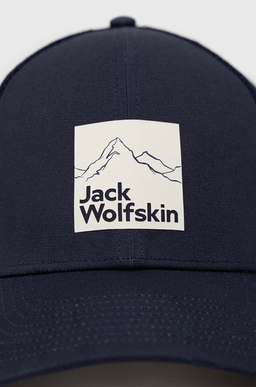 Jack Wolfskin Kšiltovka Brand tmavomodrá barva s potiskem - Pepit.cz