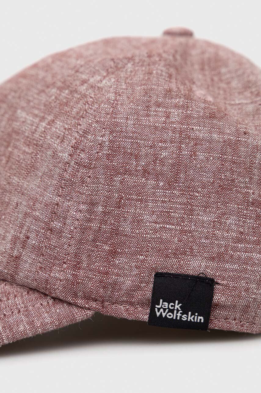 Jack Wolfskin Kšiltovka Sandroute vínová barva melanžová - Pepit.cz