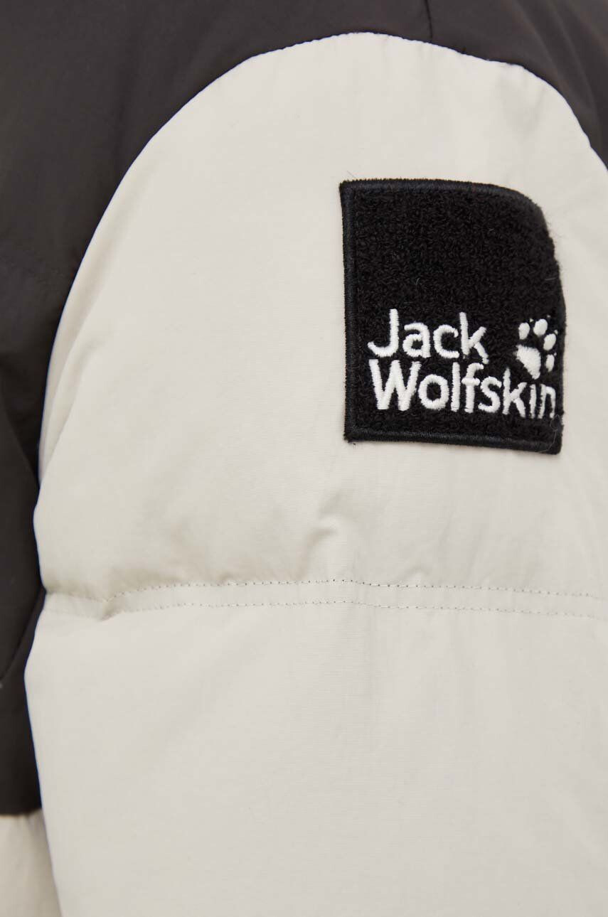 Jack Wolfskin Péřová bunda dámská béžová barva zimní - Pepit.cz