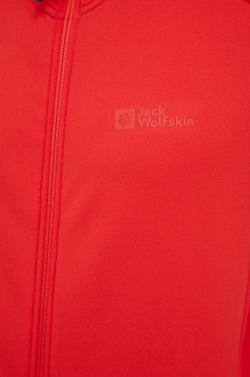 Jack Wolfskin Sportovní mikina Baiselberg zelená barva s kapucí - Pepit.cz