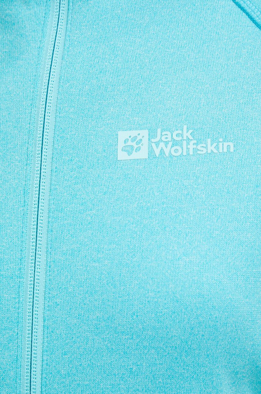 Jack Wolfskin Sportovní mikina Fortberg Fz tyrkysová barva - Pepit.cz