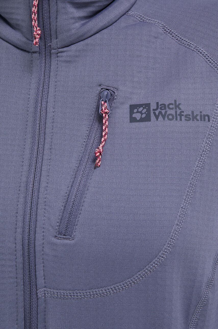 Jack Wolfskin Sportovní mikina Kolbenberg Hz šedá barva - Pepit.cz