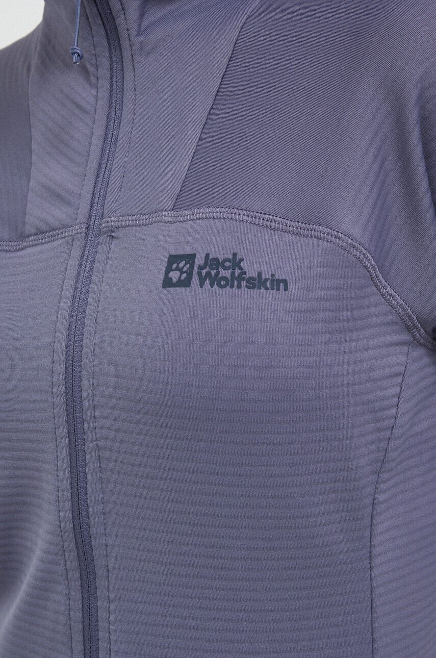 Jack Wolfskin Sportovní mikina Prelight Fz šedá barva - Pepit.cz