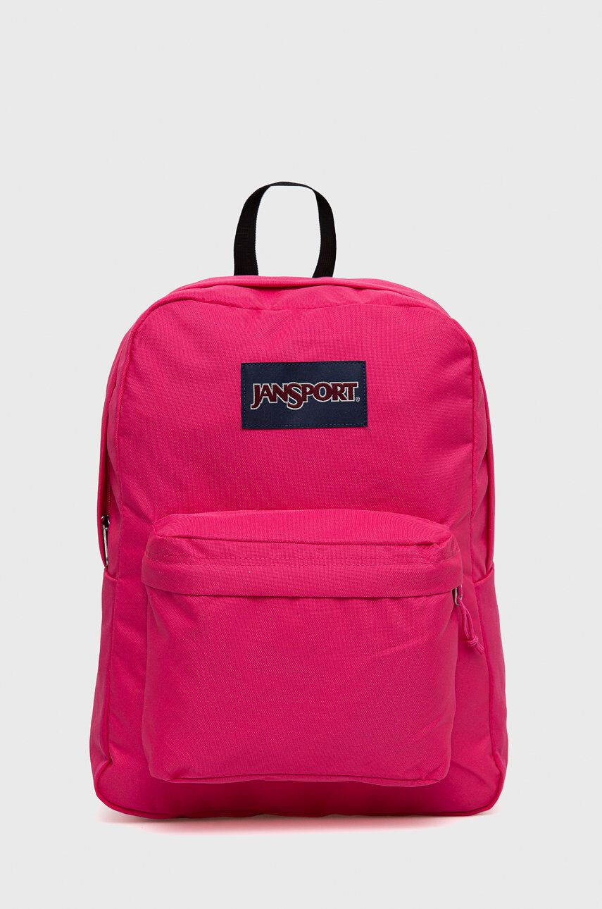 Jansport Batoh růžová barva velký s aplikací - Pepit.cz