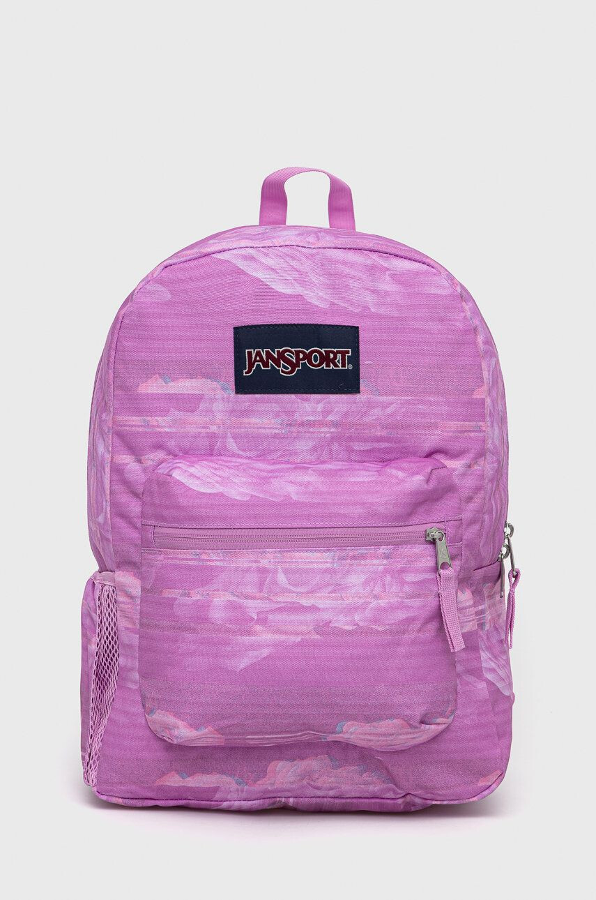 Jansport Batoh růžová barva velký vzorovaný - Pepit.cz