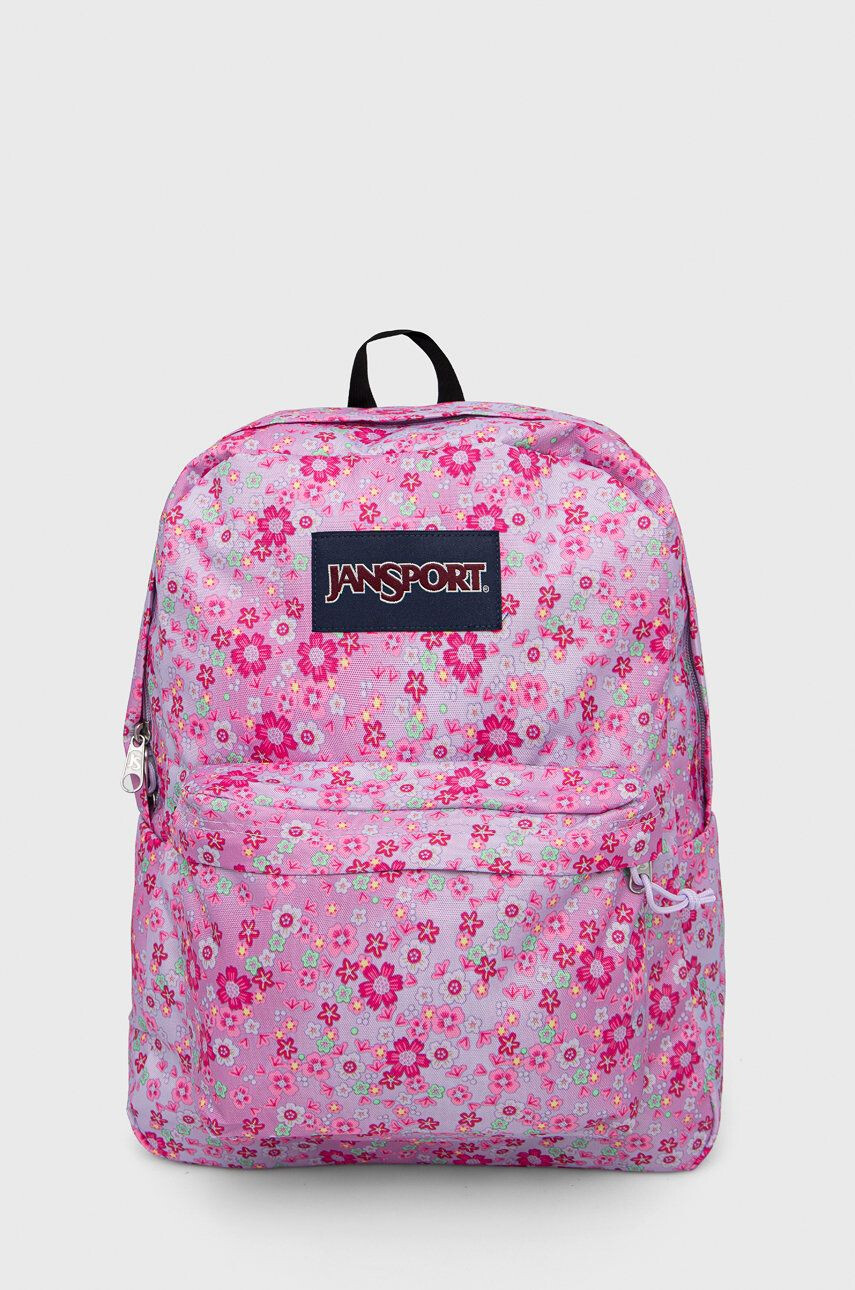 Jansport Batoh růžová barva velký vzorovaný - Pepit.cz