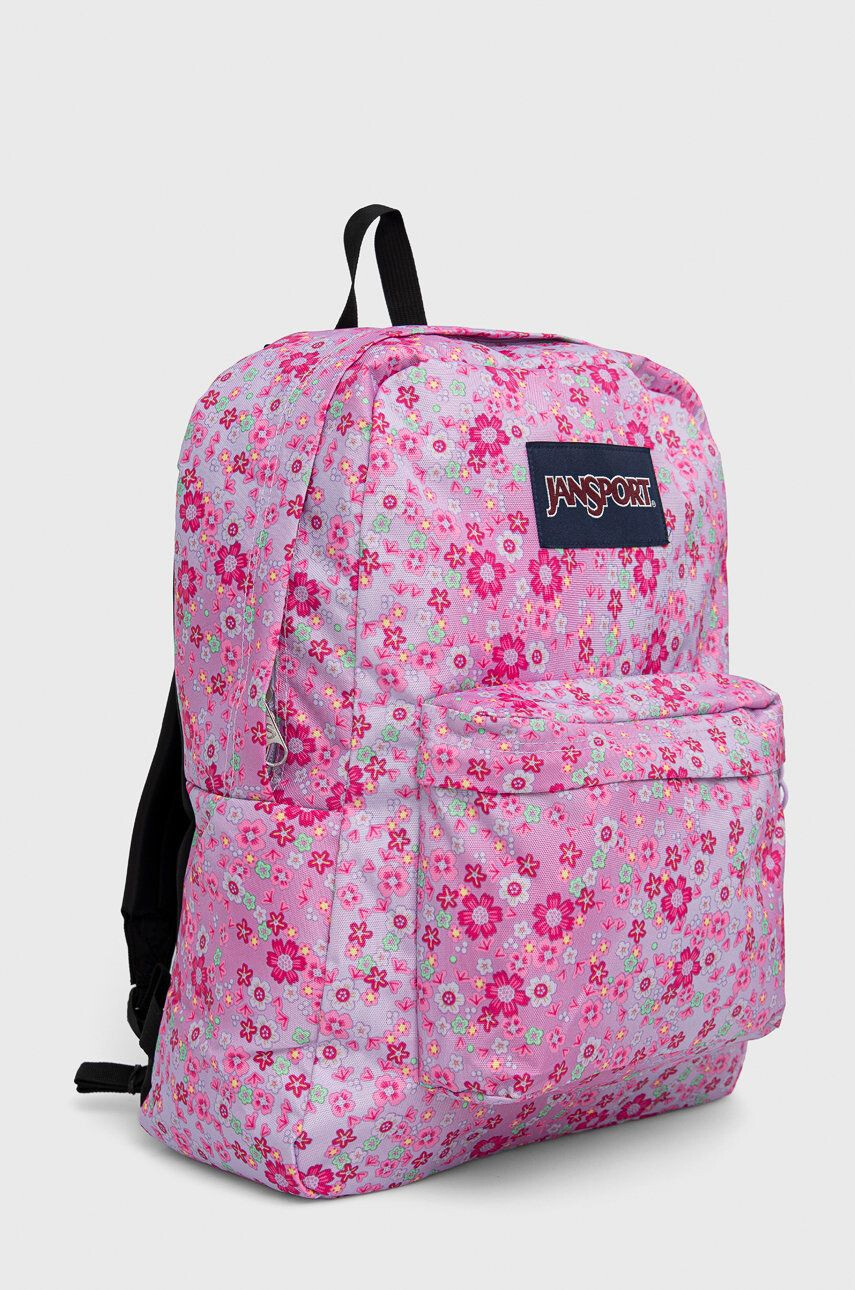 Jansport Batoh růžová barva velký vzorovaný - Pepit.cz