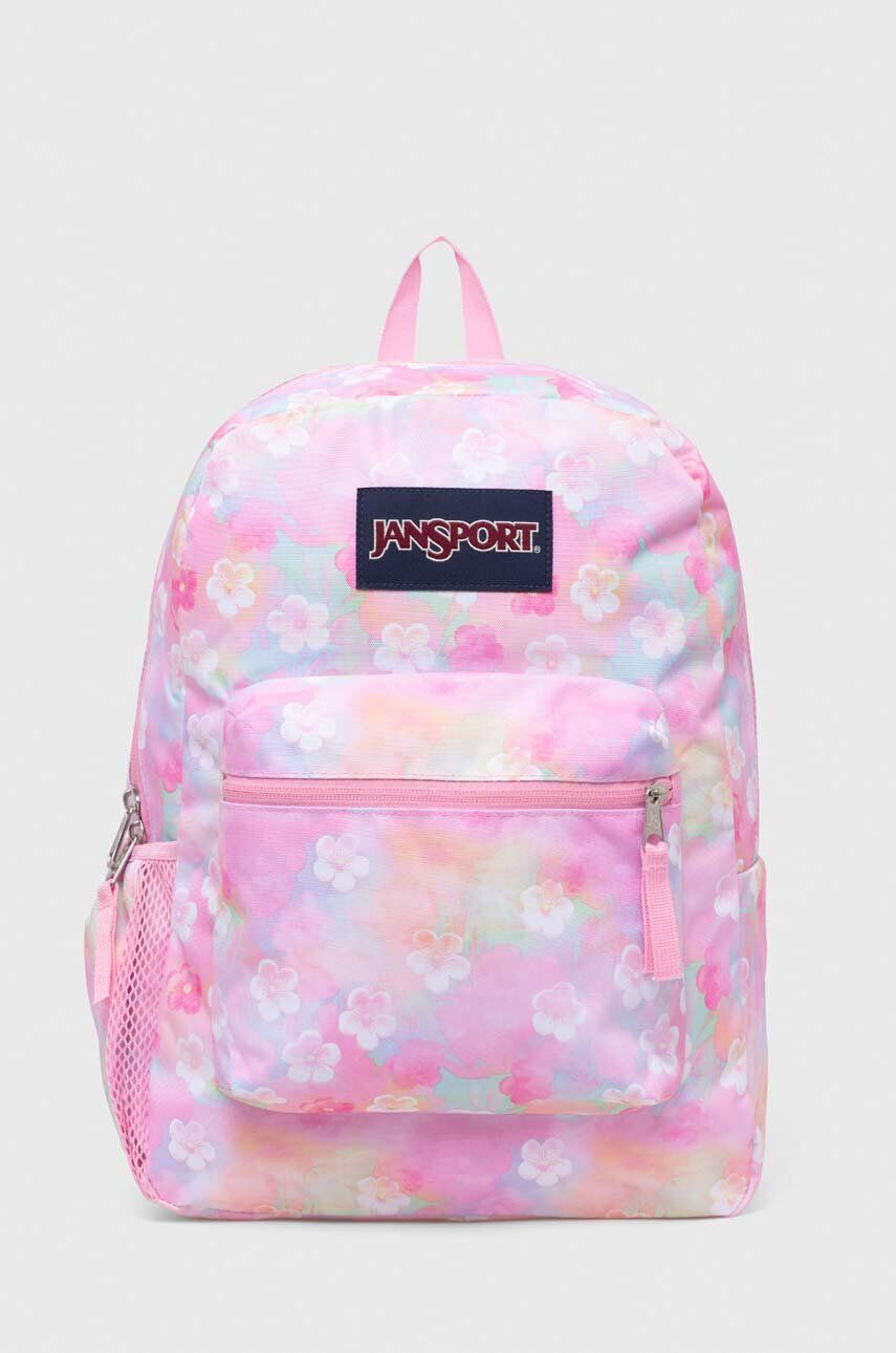 Jansport Batoh růžová barva velký vzorovaný - Pepit.cz