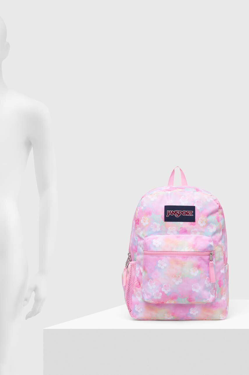 Jansport Batoh růžová barva velký vzorovaný - Pepit.cz