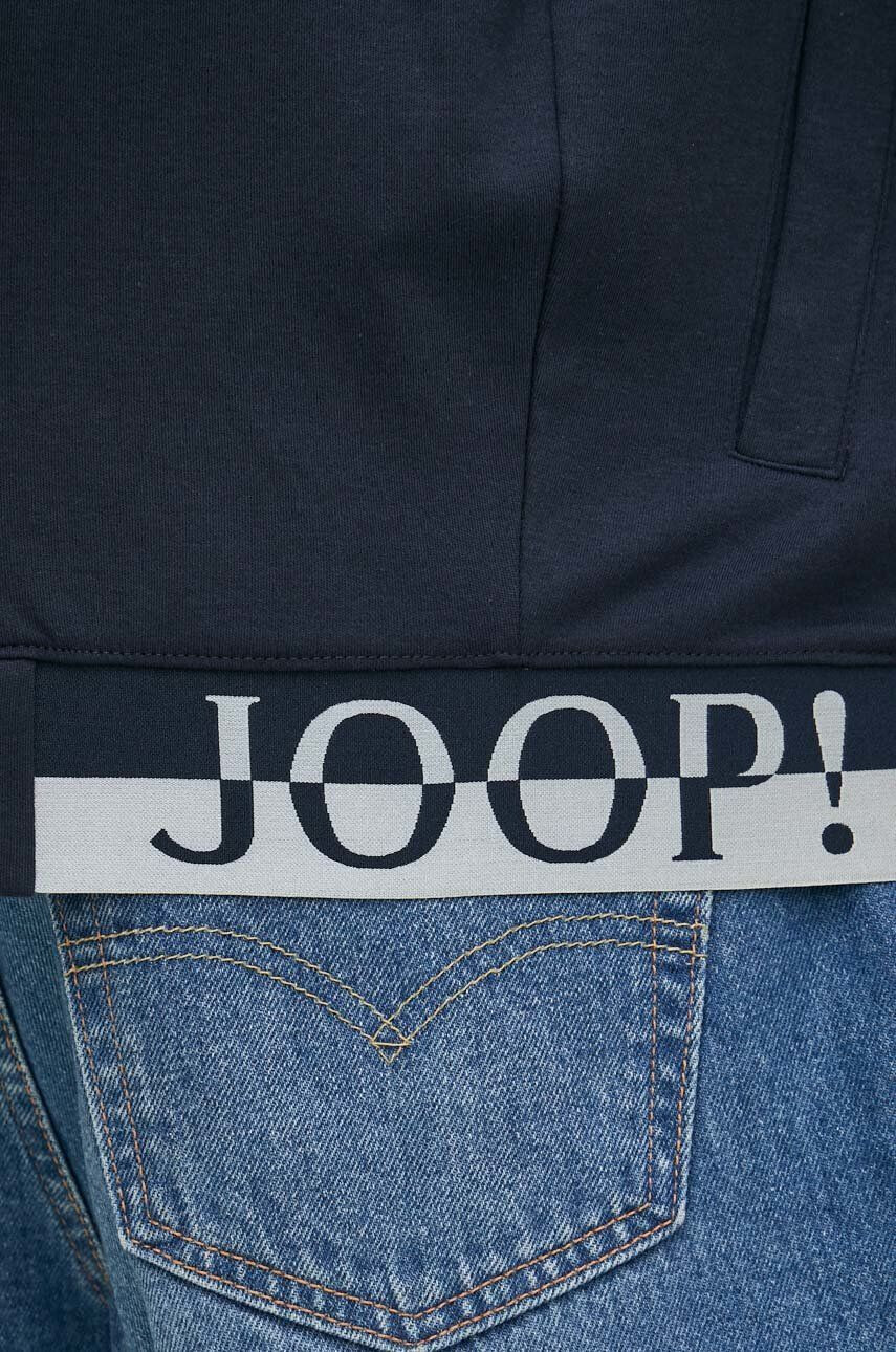 Joop! Bavlněná mikina pánská tmavomodrá barva s kapucí s potiskem - Pepit.cz