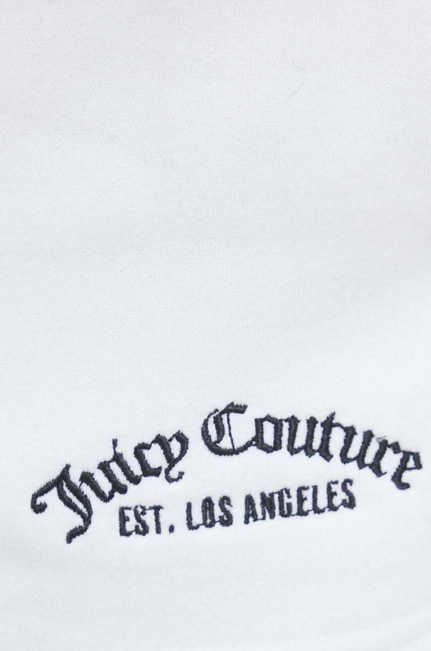 Juicy Couture Kraťasy dámské bílá barva s aplikací high waist - Pepit.cz