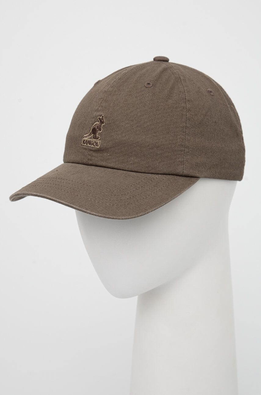 Kangol Bavlněná čepice zelená barva s aplikací K5165HT.SM094-SM094 - Pepit.cz