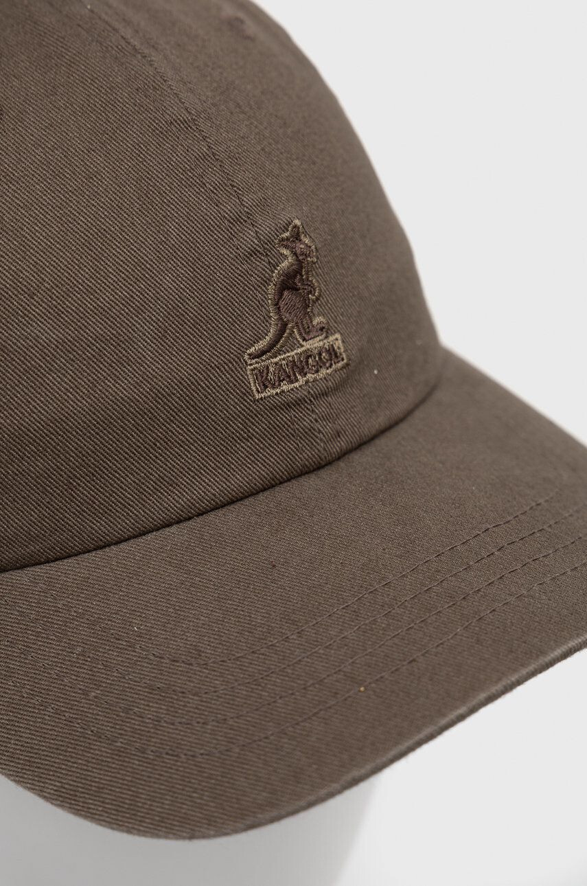 Kangol Bavlněná čepice zelená barva s aplikací K5165HT.SM094-SM094 - Pepit.cz