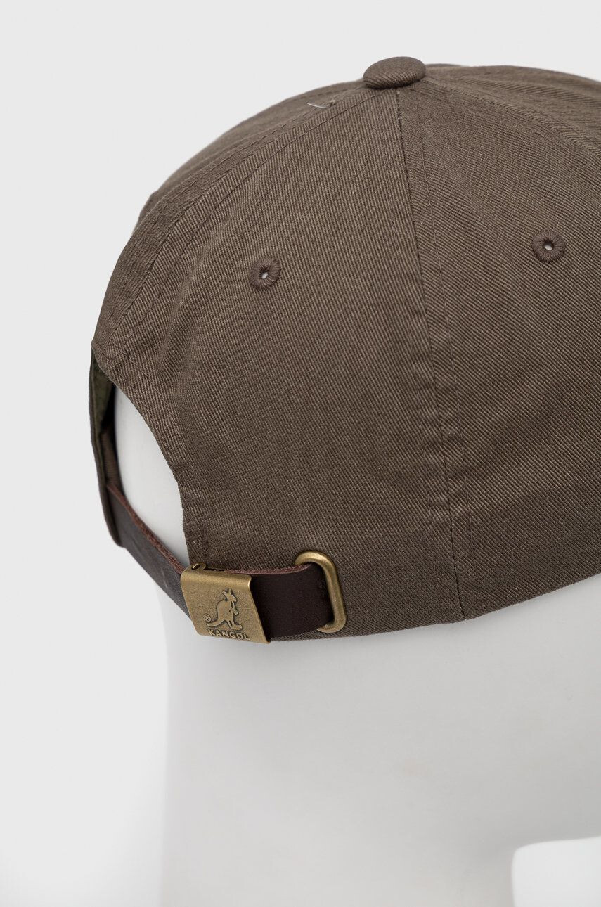 Kangol Bavlněná čepice zelená barva s aplikací K5165HT.SM094-SM094 - Pepit.cz