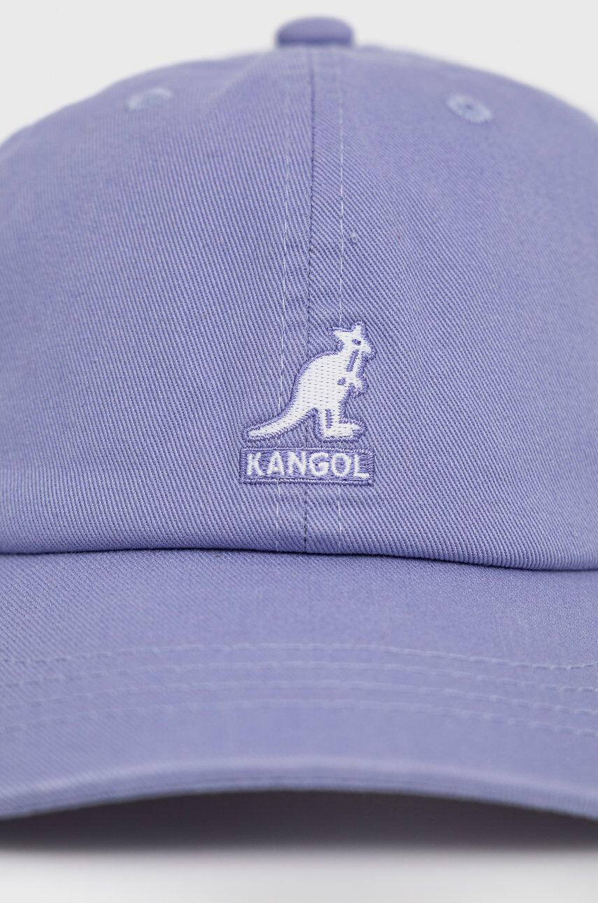 Kangol Bavlněná čepice fialová barva hladká - Pepit.cz