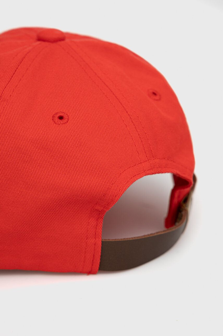 Kangol Bavlněná čepice červená barva s aplikací K5165HT.CG637-CG637 - Pepit.cz