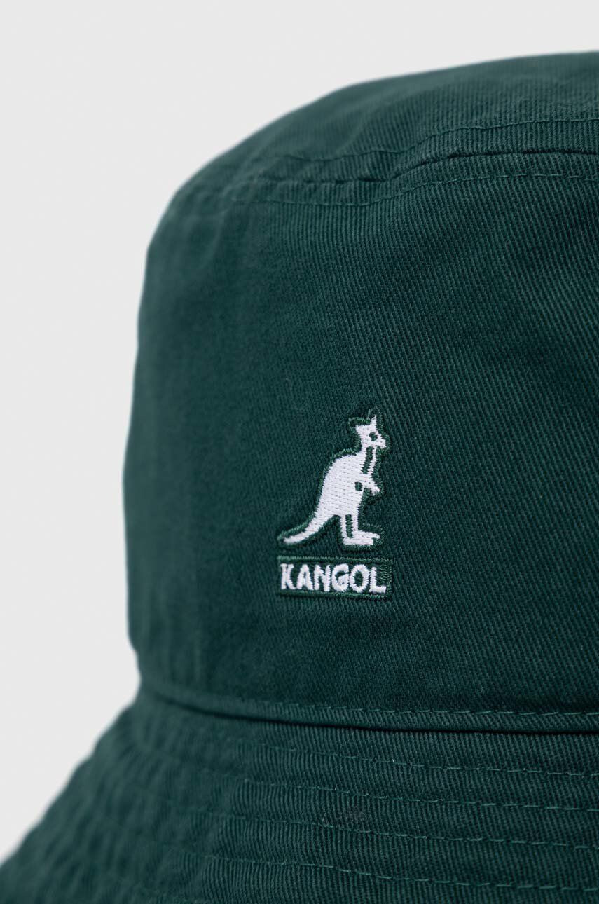 Kangol Bavlněná čepice zelená barva - Pepit.cz