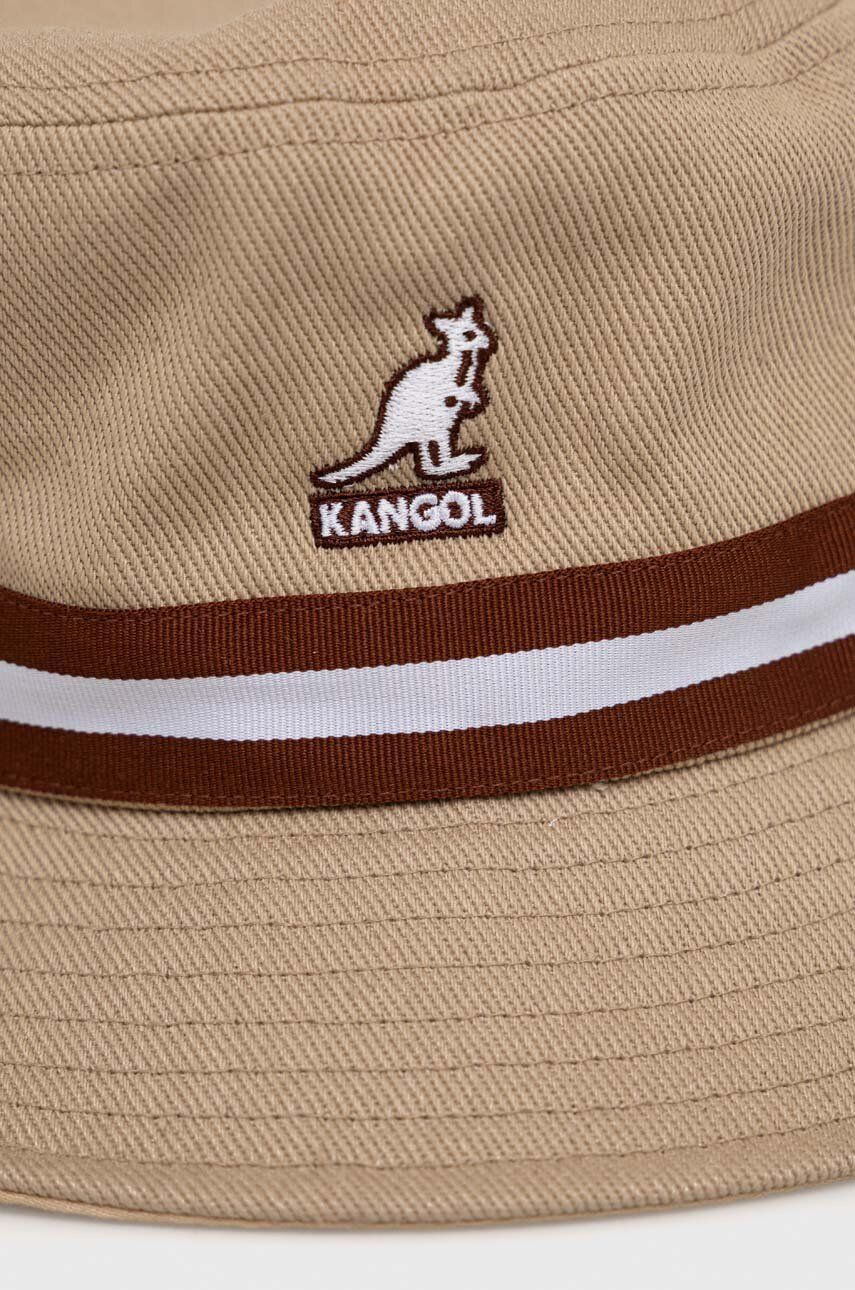 Kangol Bavlněná čepice béžová barva - Pepit.cz