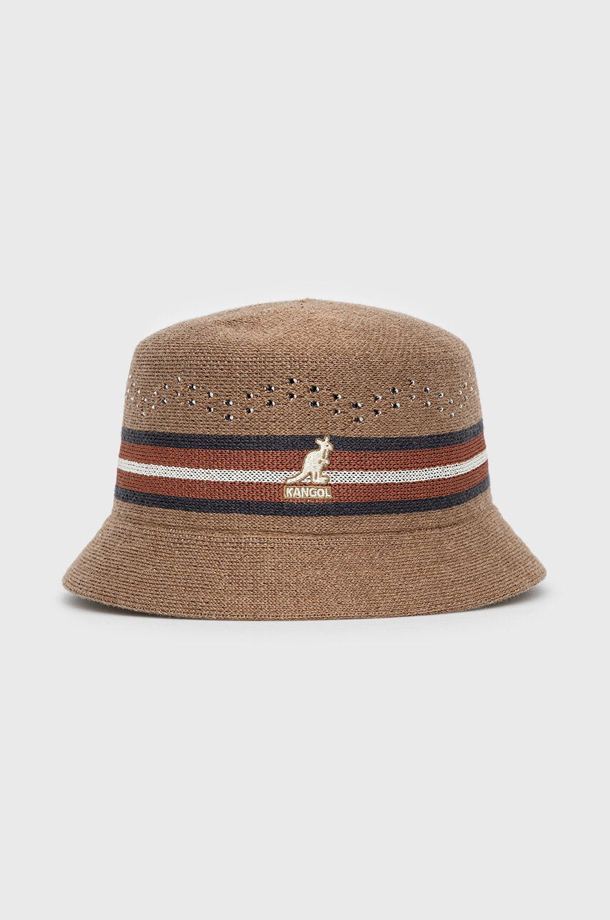 Kangol Klobouk z vlněné směsi hnědá barva - Pepit.cz