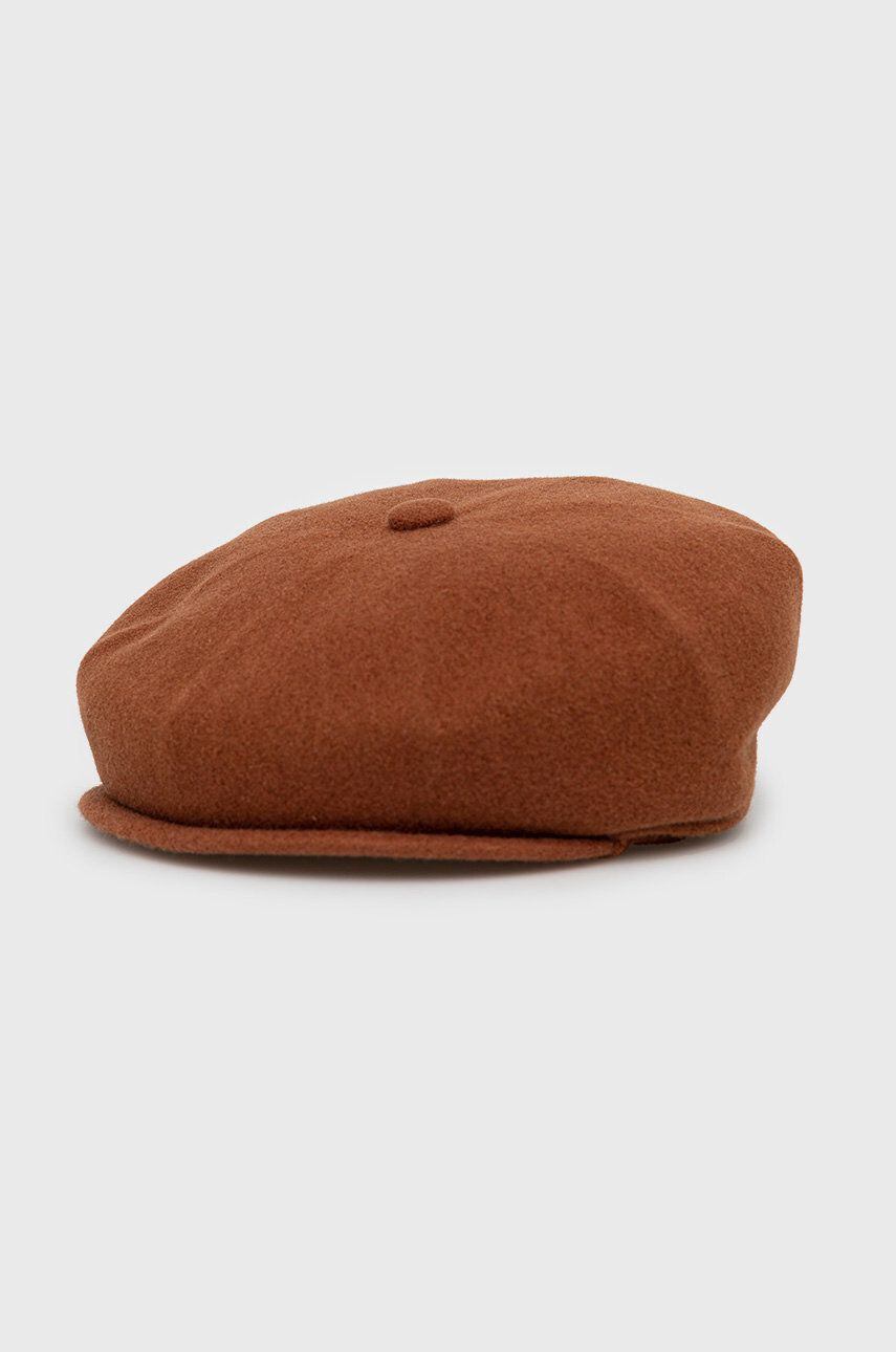 Kangol Vlněná čepice hnědá barva - Pepit.cz